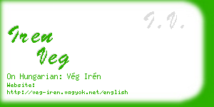 iren veg business card